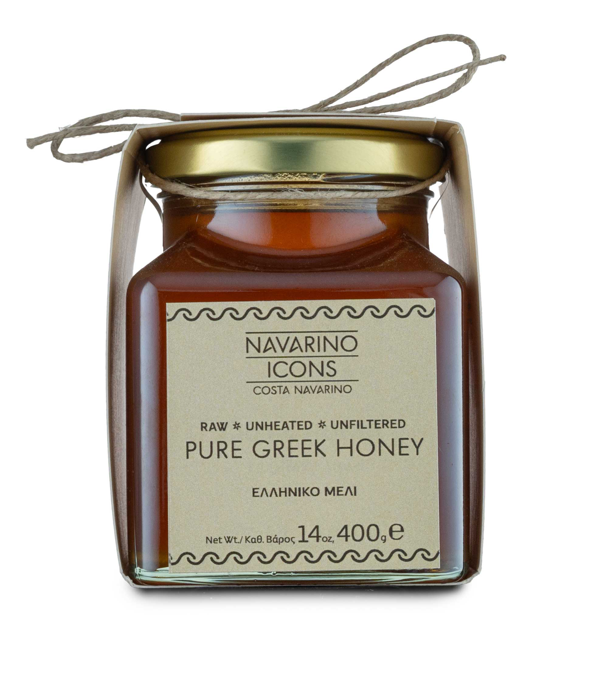 Navarino Icons Pure Greek Honey with honeycomb, 400g